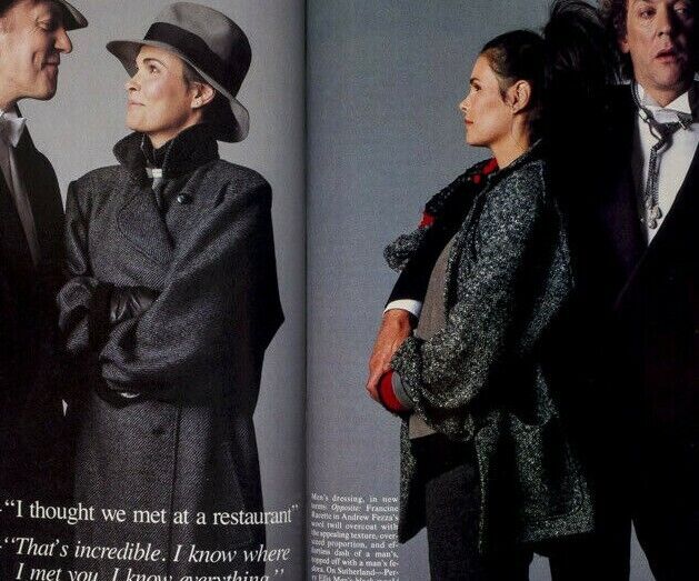 Isabella Rossellini AVEDON Donald Sutherland FRANCINE RACETTE Vogue 1983 August