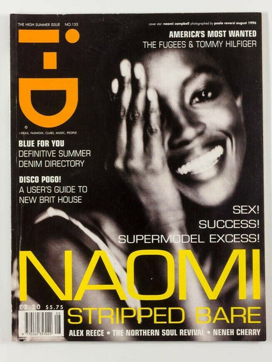 Naomi Campbell PAOLO ROVERSI The Fugees HELMUT LANG i-D magazine 1996 August vtg