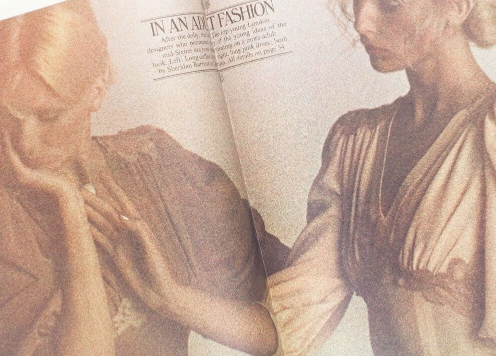 Thea Porter BIBA Ossie Clark TELEGRAPH MAGAZINE September 1968 Britt Ekland VTG