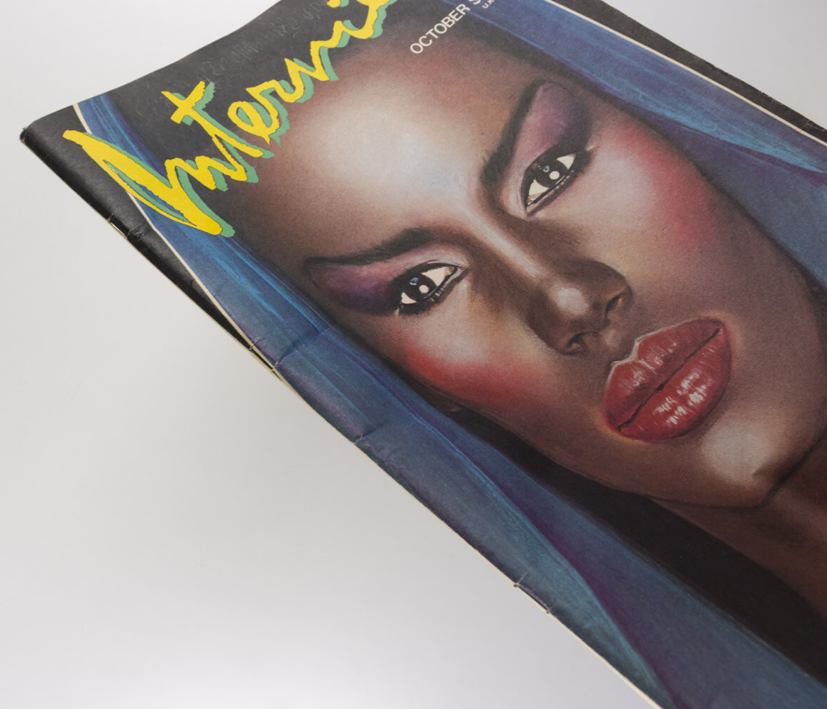 GRACE JONES Keith Haring ROBERT MAPPLETHORPE Interview magazine 1984 October VTG