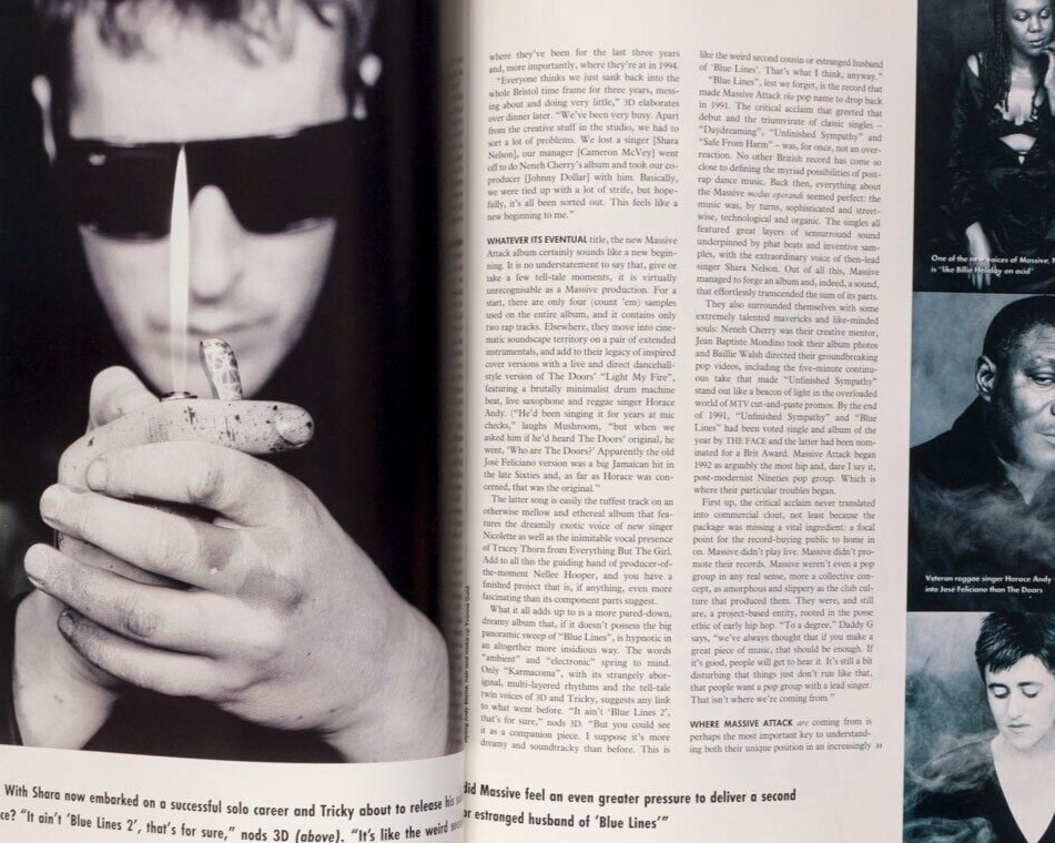 OASIS Massive Attack RICHARD LINKLATER Liza Bruce THE DUST BROS Face magazine UK