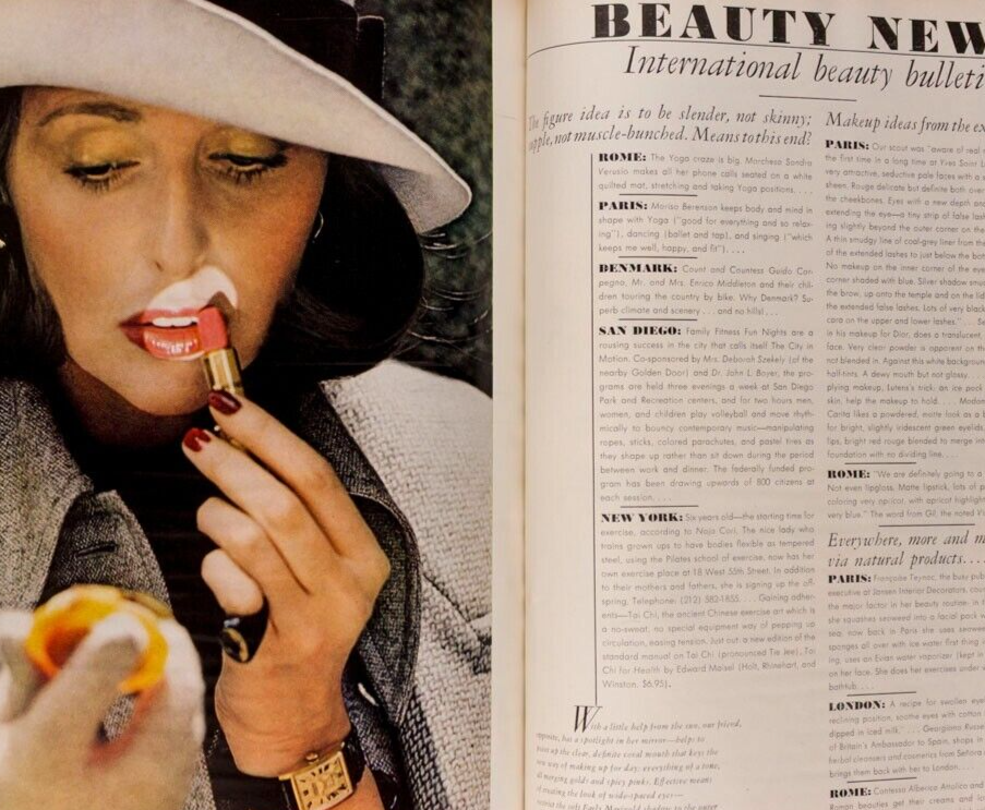 KAREN GRAHAM Avedon JON VOIGHT Vogue Sept 1972 Collections OSCAR DE LA RENTA vtg