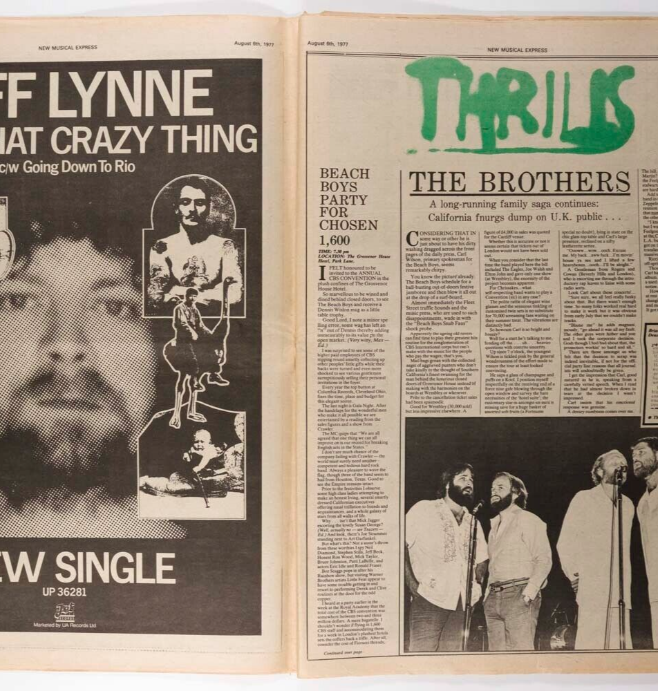 Sex Pistols ROMAN POLANSKI Patti Smith BEACH BOYS The Ramones ELO - NME magazine