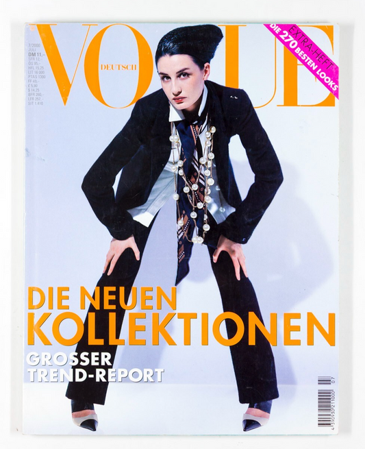 ERIN O'CONNOR Karl Lagerfeld COLLECTIONS Vogue July 2000 vtg TREND REPORT looks