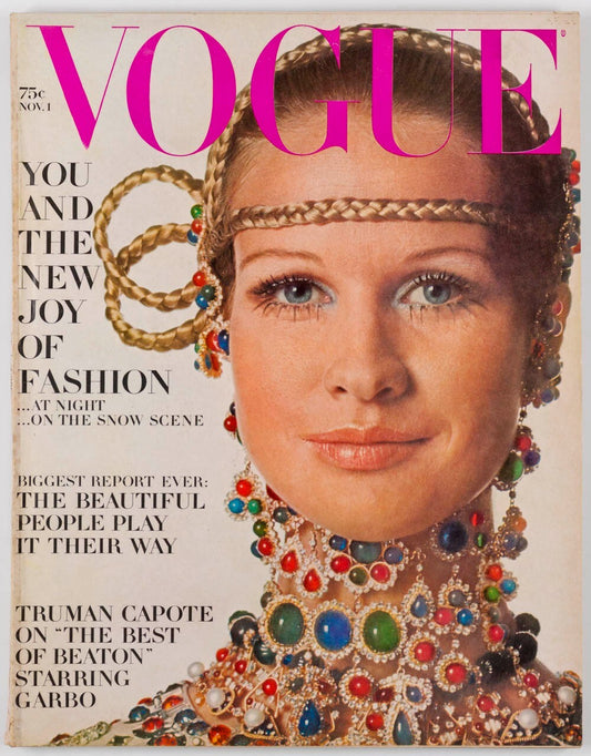 Francoise Rubartelli NAOMI SIMS Audrey Hepburn VOGUE magazine 1968 November PENN