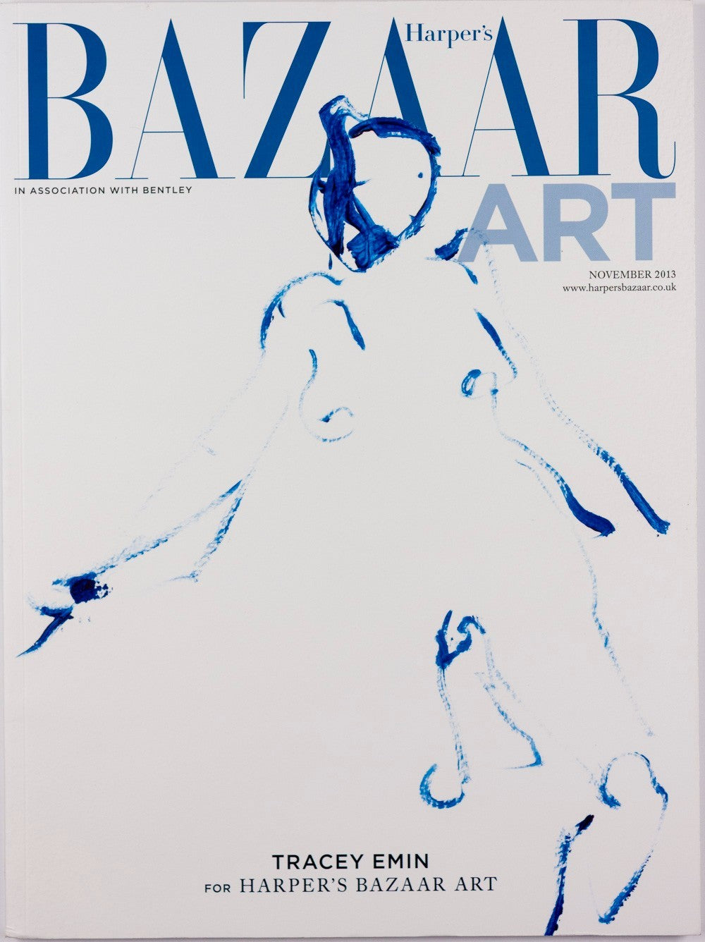 Tracey Emin HARPER'S BAZAAR ART magazine November 2013 Nude sketch BENTLEY LtdEd