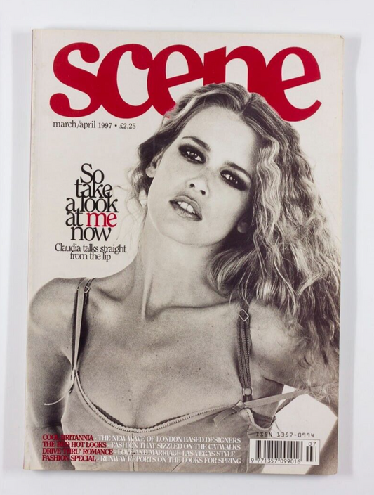 Claudia Schiffer SNEAKER PIMPS Runway Report SCENE magazine 1997 Emma Blocksage