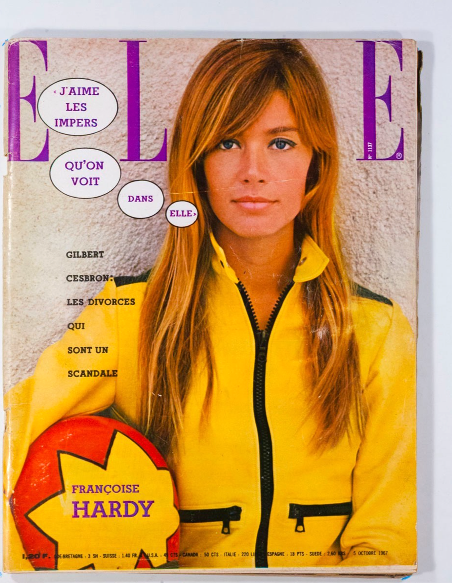 Francoise Hardy GILBERT CESBRON 60s POP ART Elle France magazine October 5 1967