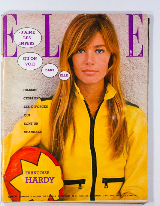 Francoise Hardy GILBERT CESBRON 60s POP ART Elle France magazine October 5 1967