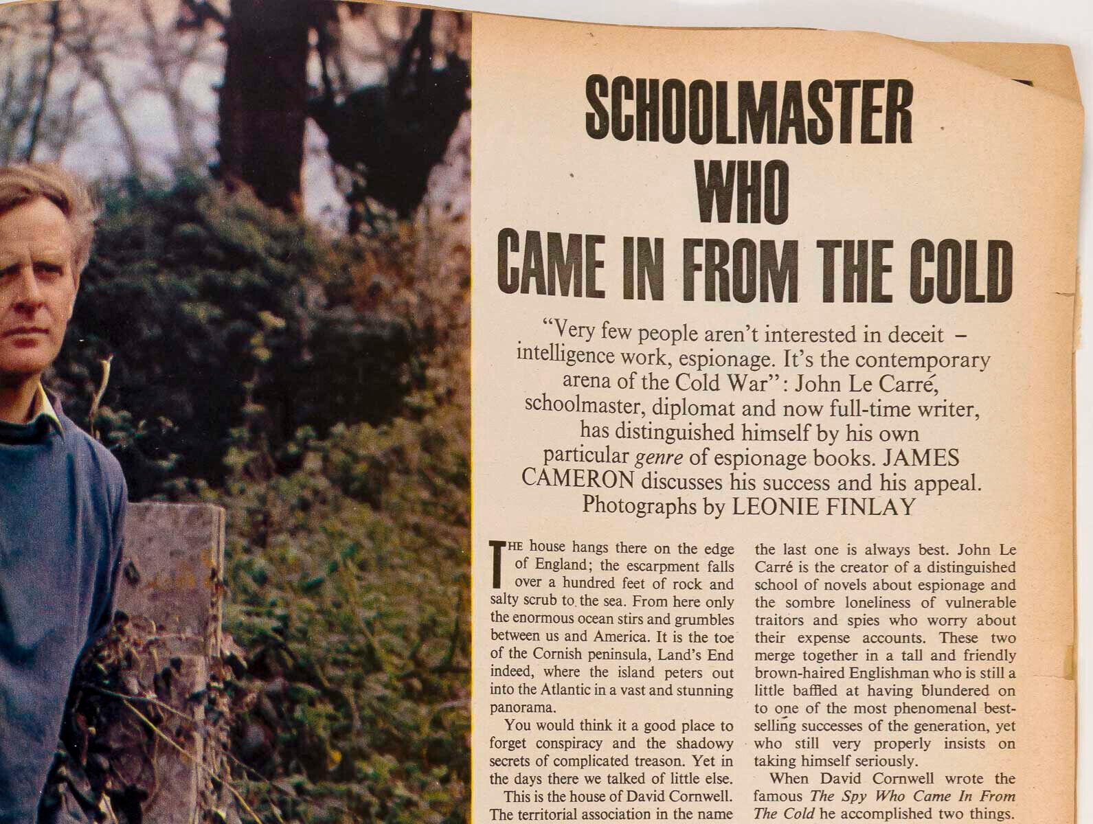 JOHN LE CARRE Tinker Tailor Soldier Spy GRAHAM GREENE Telegraph magazine 70s UK