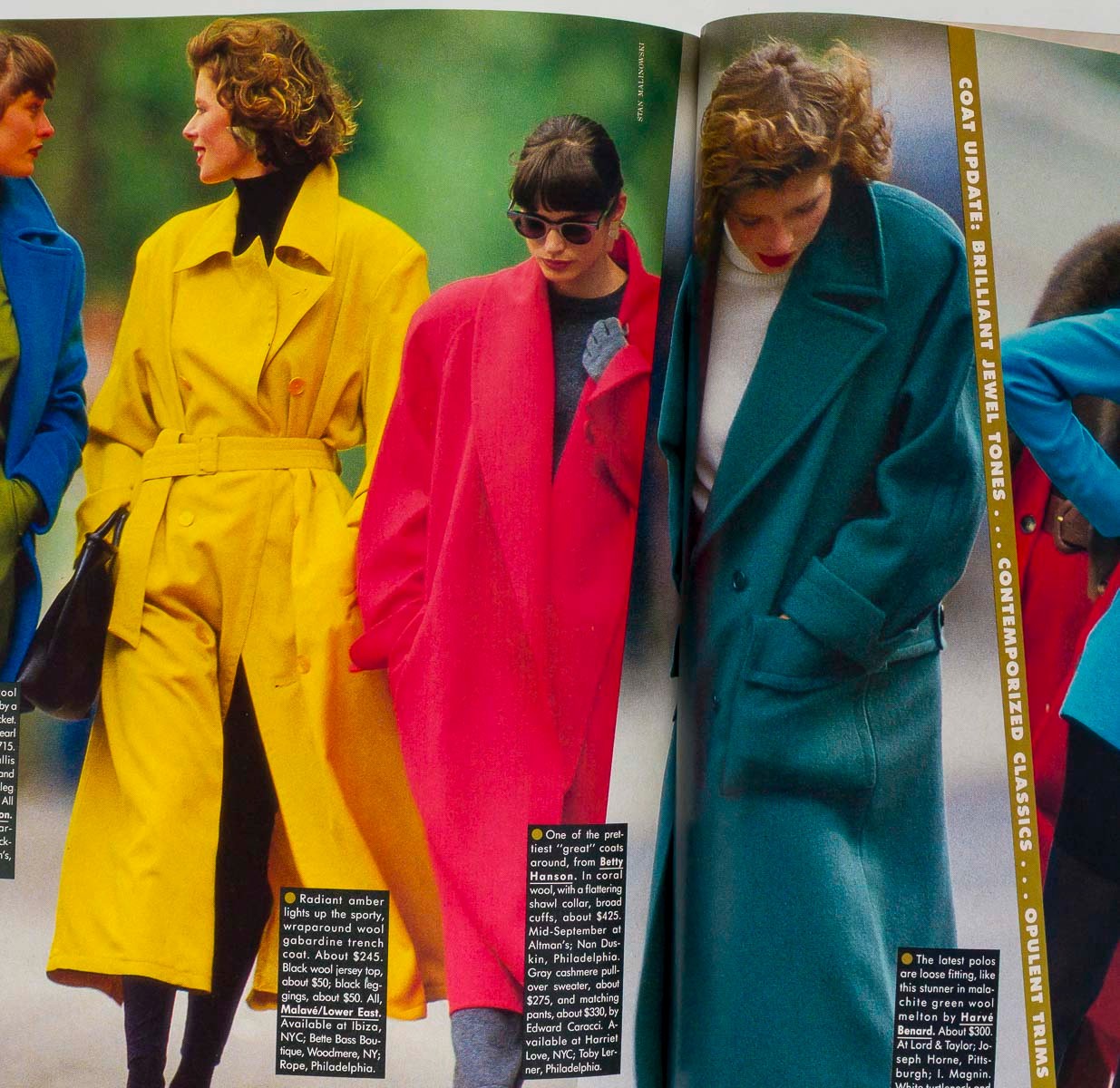 LINDA EVANS Ali MacGraw JOAN COLLINS US Harper's 1986 August JACQUELINE DE RIBES