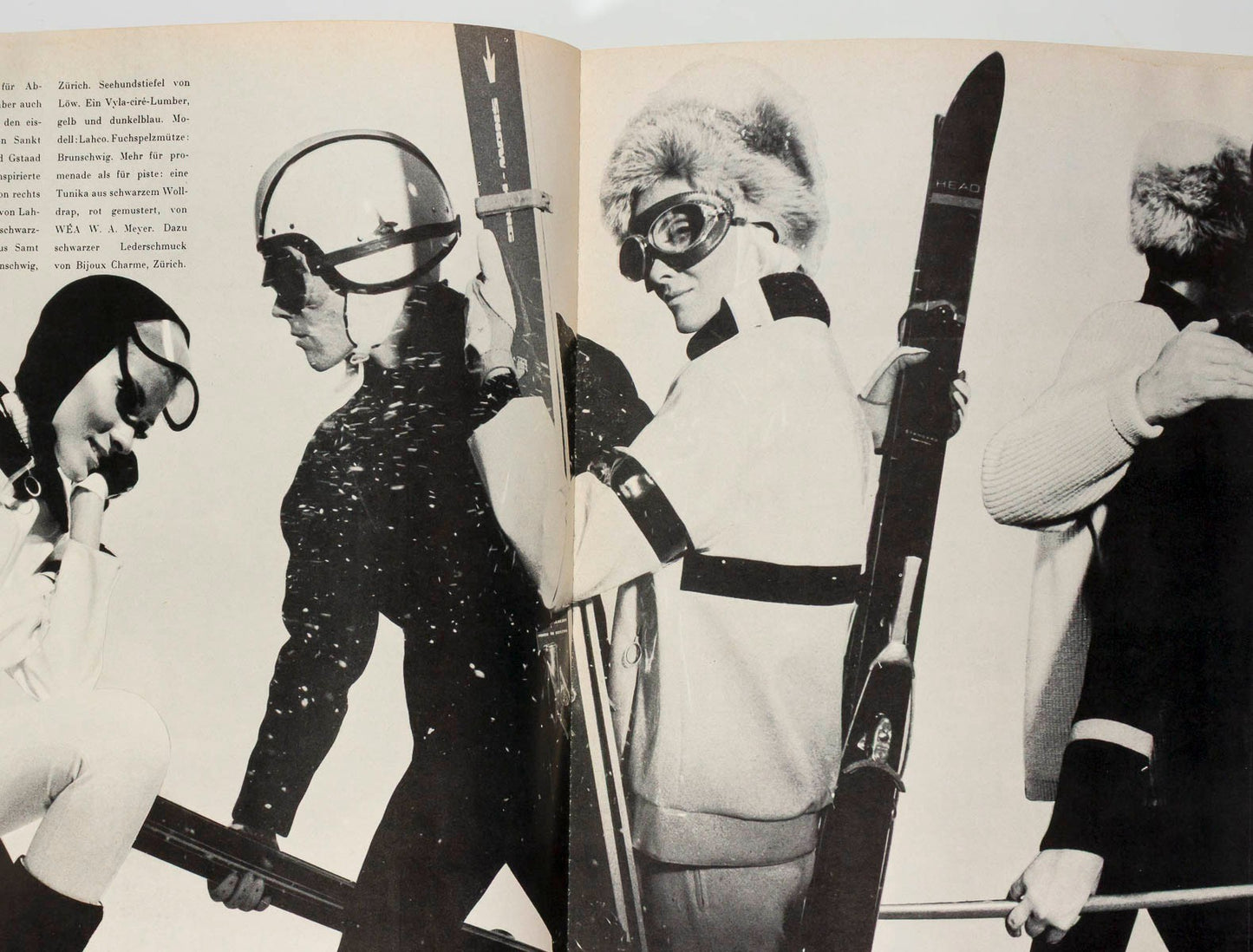 Kecia Nyman SAMANTHA EGGAR Jill Kennington HARPER'S BAZAAR November 1966 Gstaad