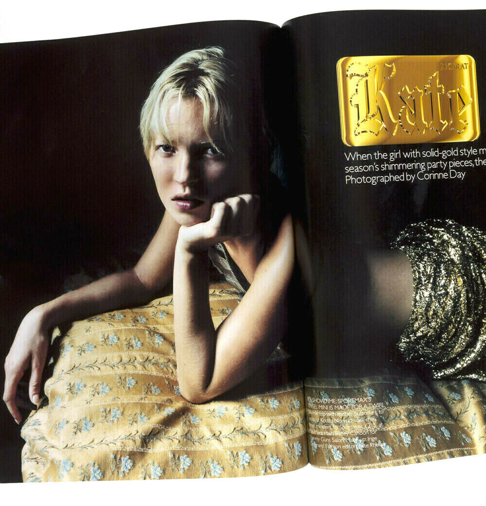 KATE MOSS Corinne Day GALLIANO Alexander McQueen BRIDGET HALL Bourdin GOLD VOGUE