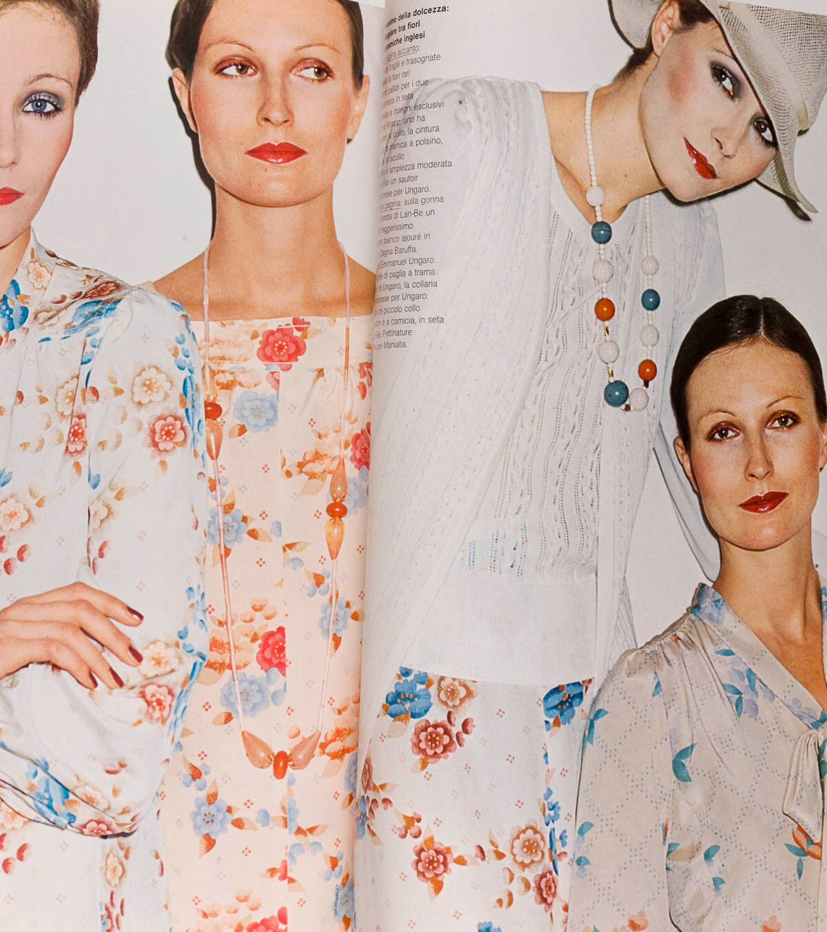 Jaan Stephens GUY BOURDIN Marie Helvin VOGUE ITALIA February 1975 Ungaro YSL vtg