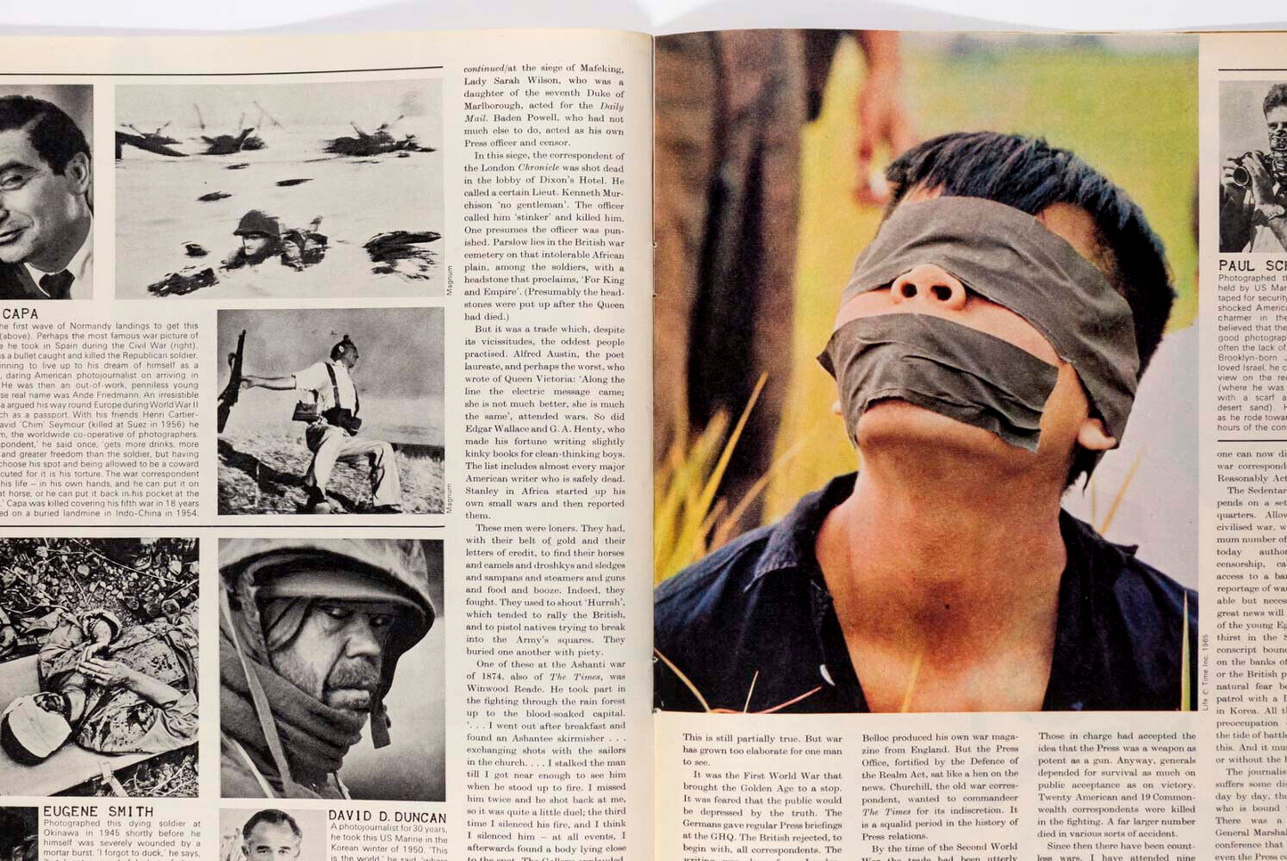 LARRY BURROWS Eugene Smith DON MCCULLIN Ian Berry ROBERT CAPA Observer magazine