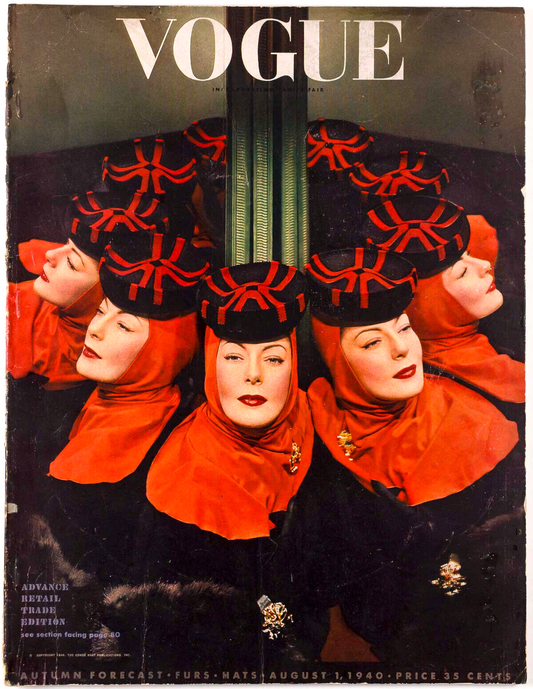 HORST Rene Bouet-Willaumez TONI FRISSELL St.Malo HATS Pattern VOGUE August 1940