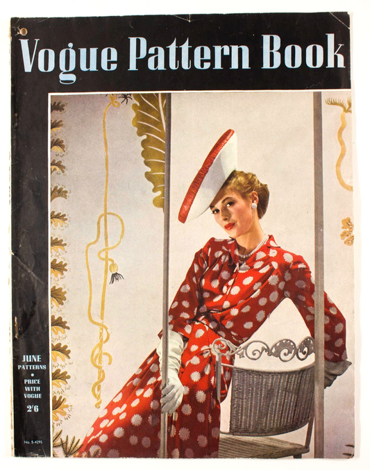 Vogue Pattern book UK June 1941 magazine VTG supplement BRITISH sewing WWII Art