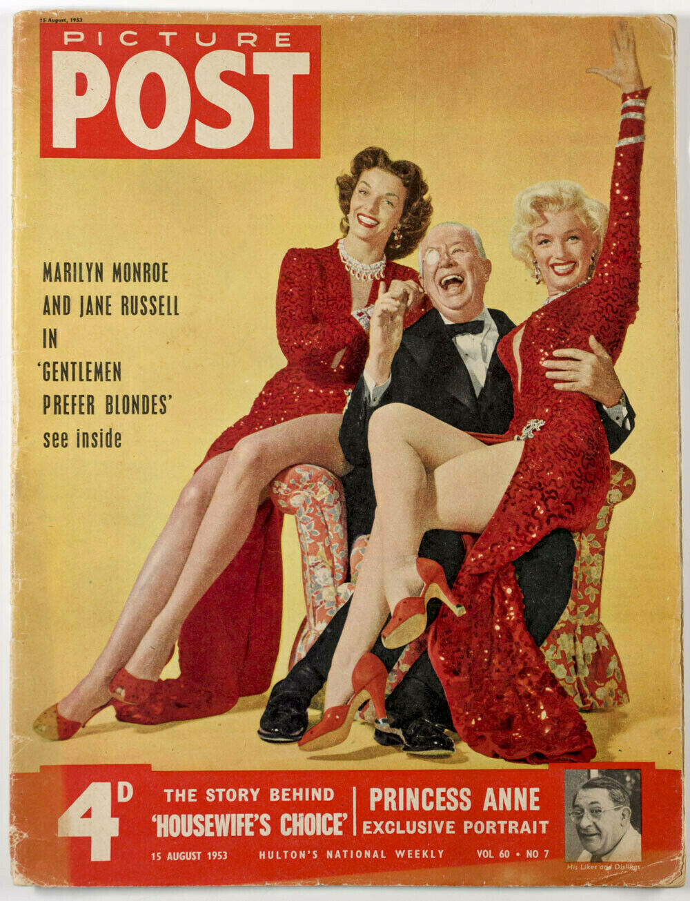 MARILYN MONROE Jane Russell PRINCESS ANNE ~ PICTURE POST magazine August 15 1953