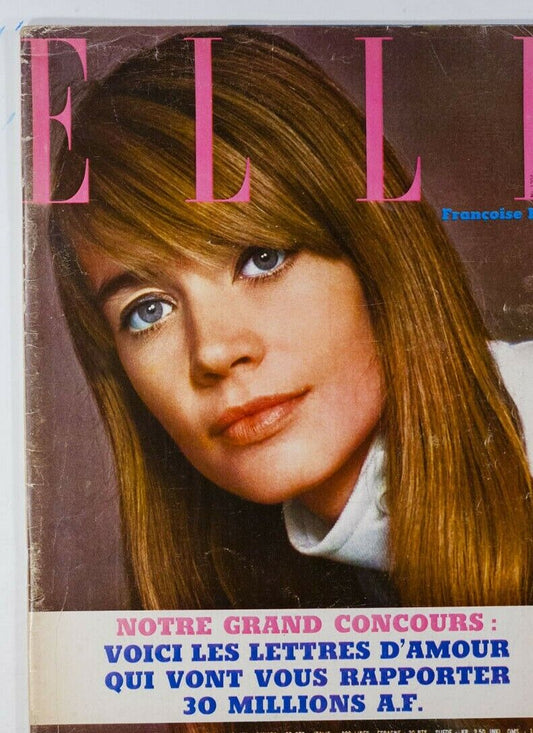 Francoise Hardy 60s FRENCH FASHION Paris ELLE magazine VINTAGE early cover RARE