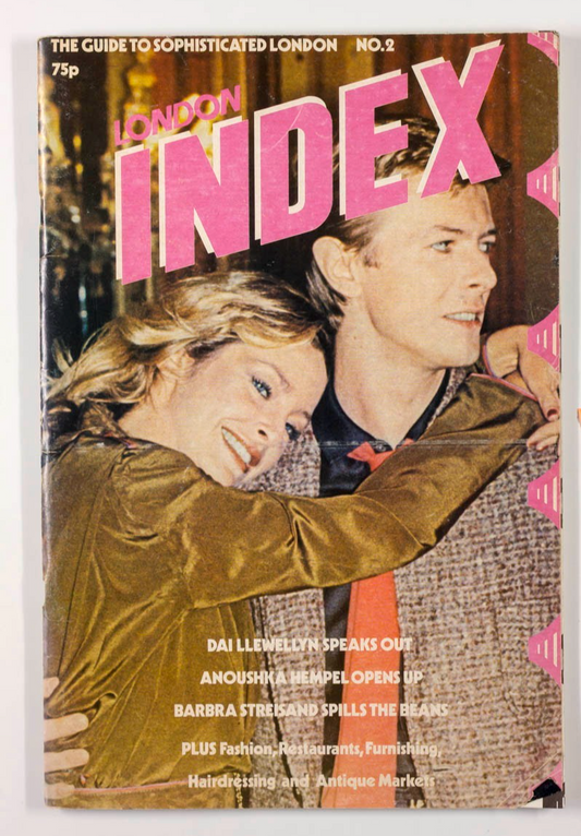 David Bowie SYDNE ROME Paula Yates INDEX magazine 2 1975 Barbra Streisand BIANCA