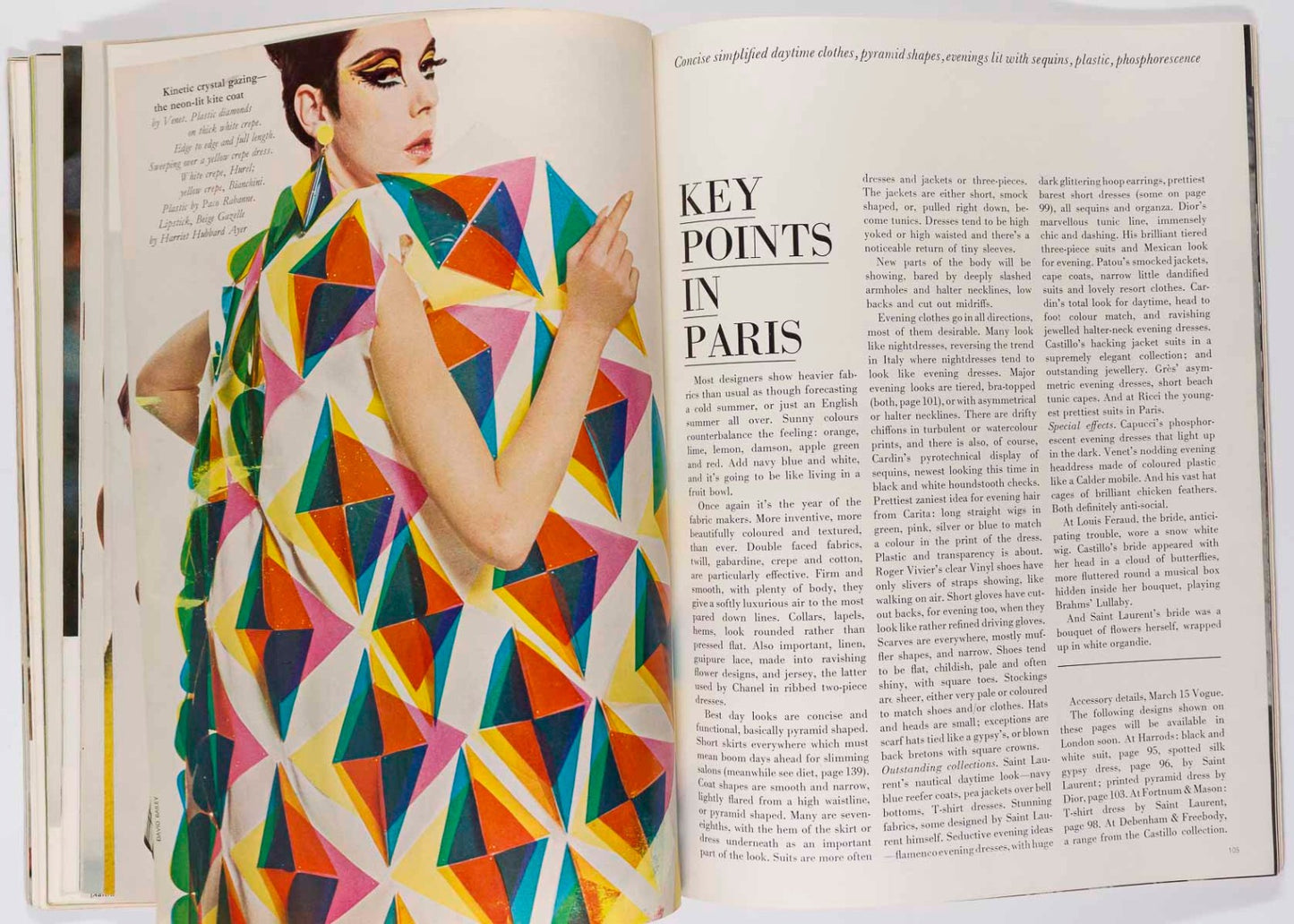 Donyale Luna 1st Vogue black model PEGGY MOFFITT Parkinson BAILEY vtg MARCH 1966