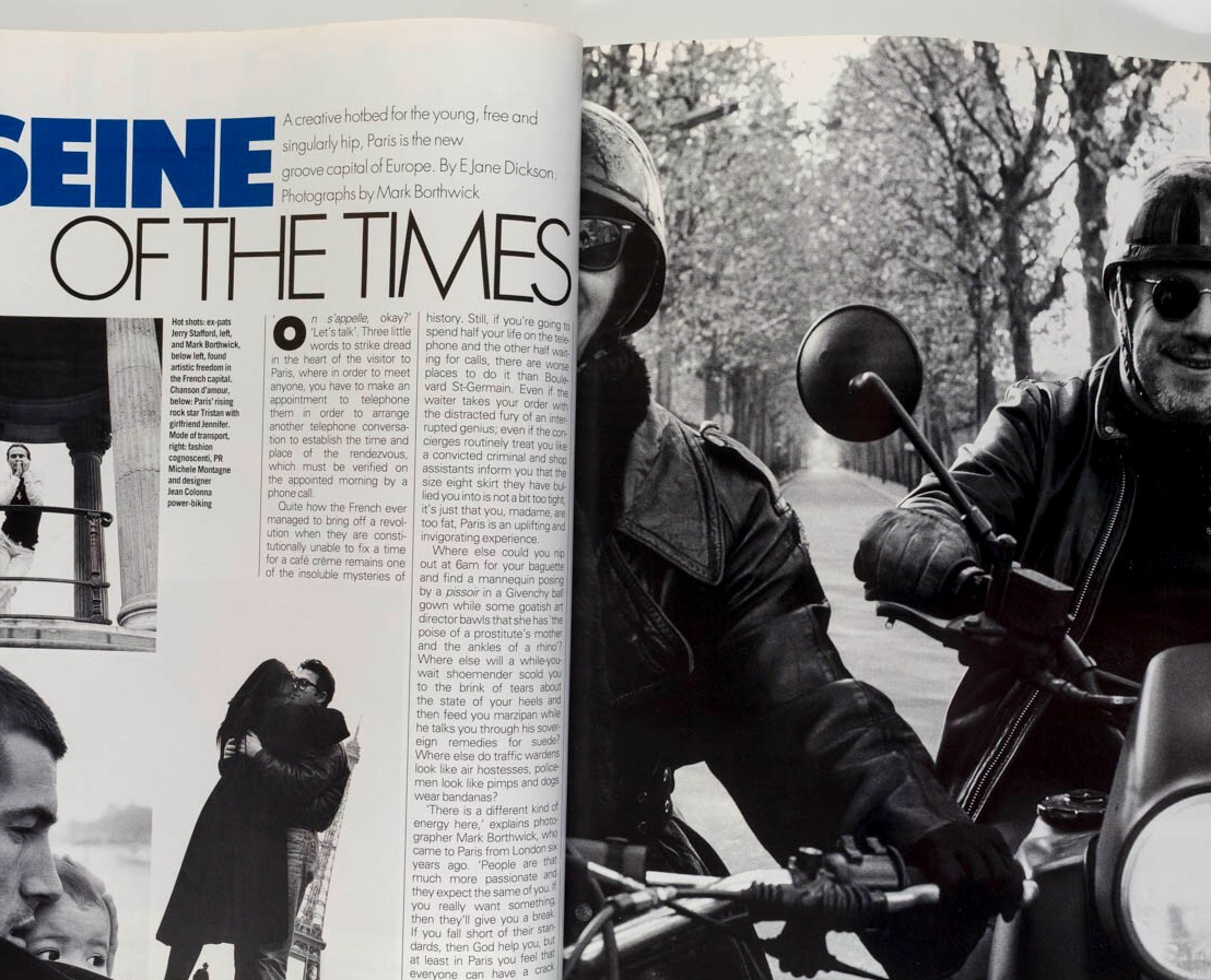 Stephanie Roberts ALAN RICKMAN Nadja Auermann ELLE MAGAZINE February 1992 Matesi