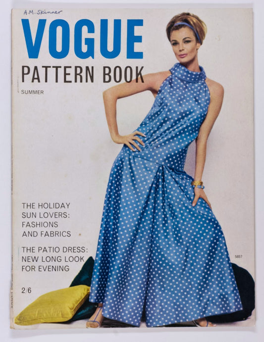 SUMMER FASHION Bobby Hillson FABRICS vtg VOGUE PATTERN BOOK magazine June 1963