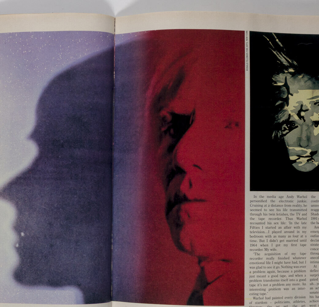 ANDY WARHOL SELF PORTRAIT commissioned for The Observer magazine GUILDFORD FOUR