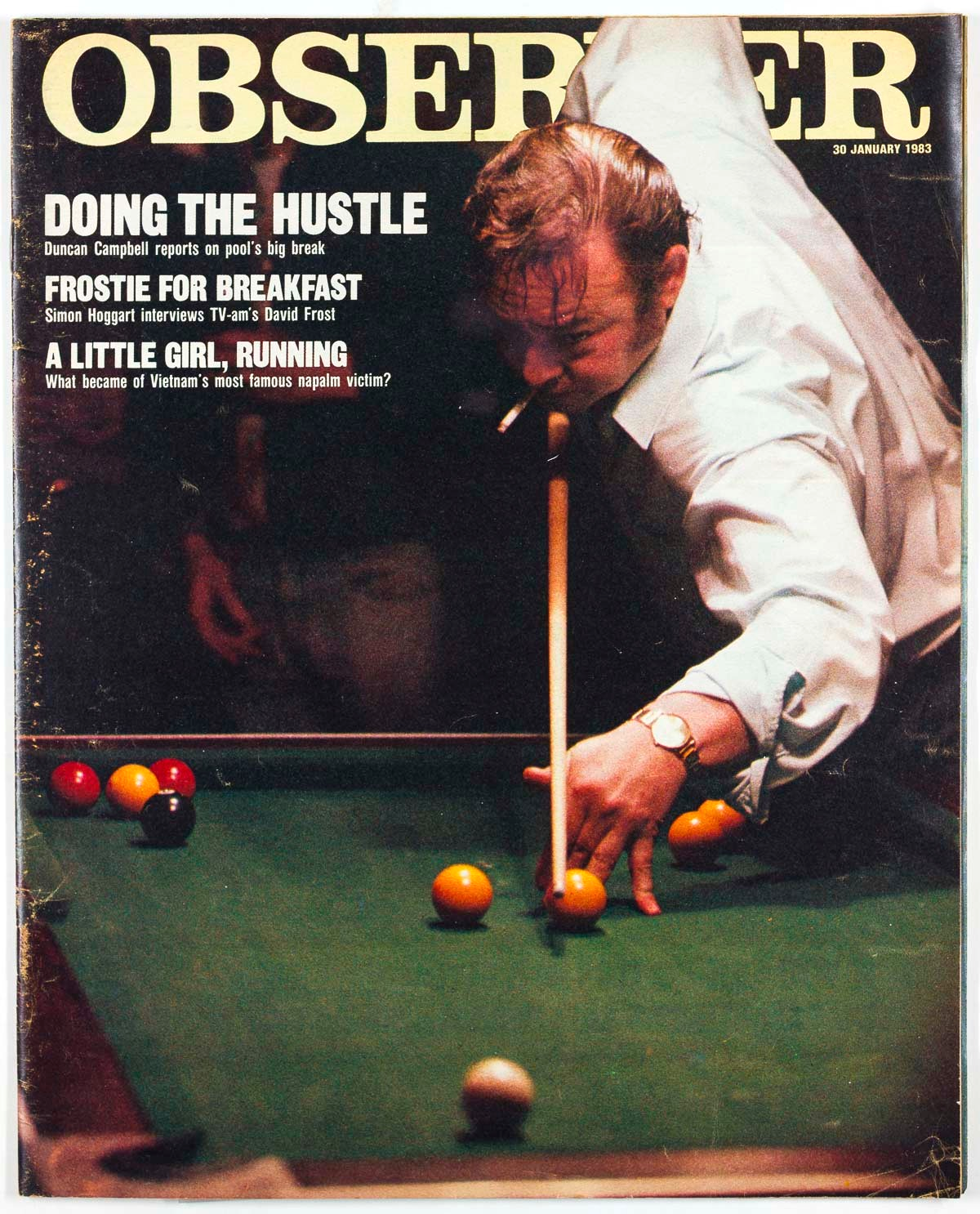 Pool DAVID FROST Napalm girl TIMOTHY WEST Ken Morgans OBSERVER January 30 1983
