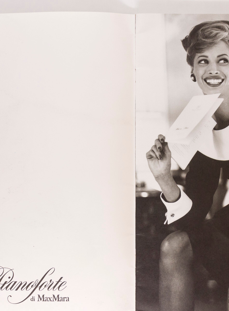 CHRISTY TURLNGTON Arthur Elgort MAX MARA Pianoforte LOOKBOOK Winter 1993 catalog
