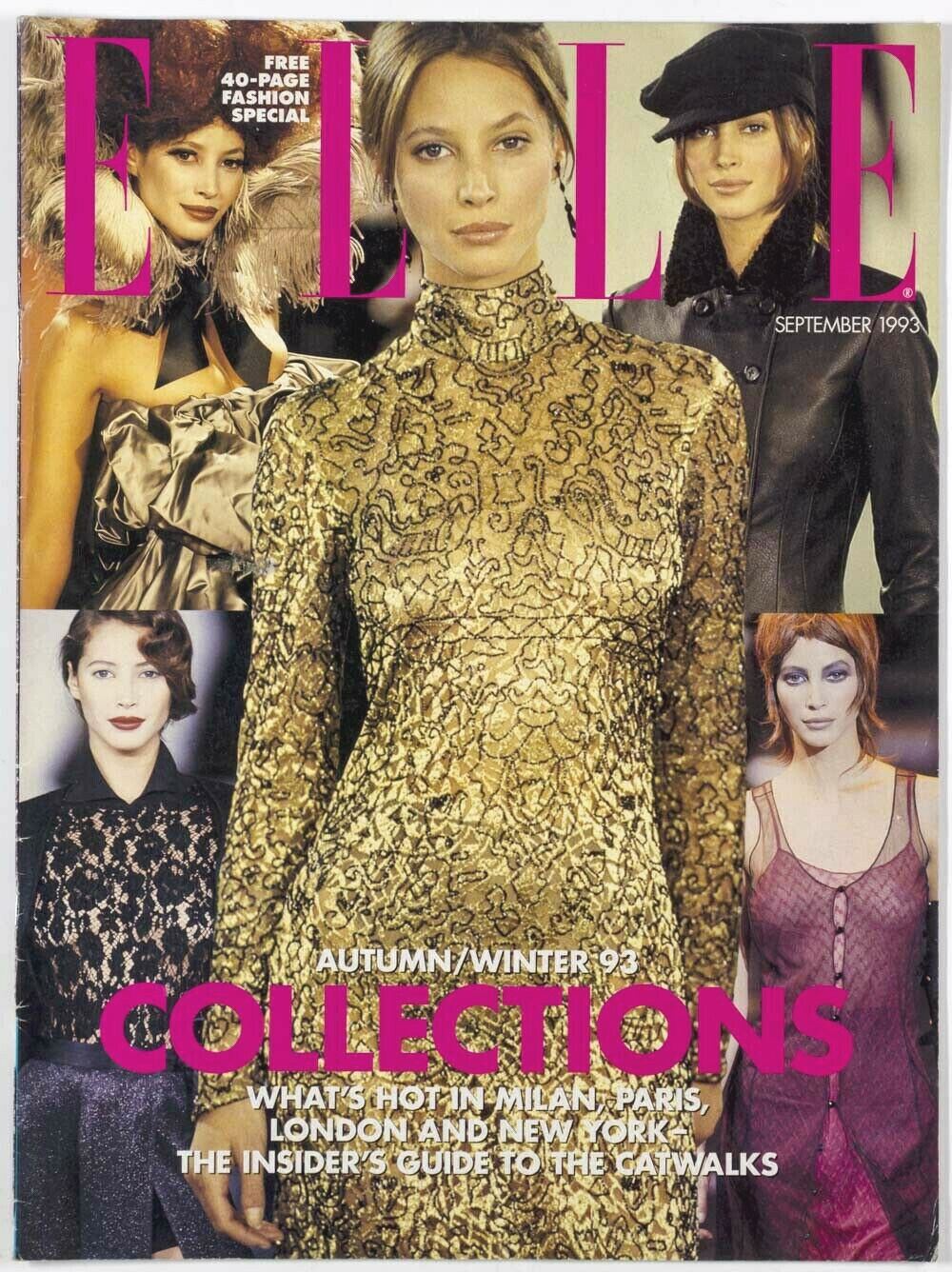 CHRISTY TURLINGTON Collections HELMUT LANG Karl Lagerfeld KIRSTEN OWEN Elle 90's