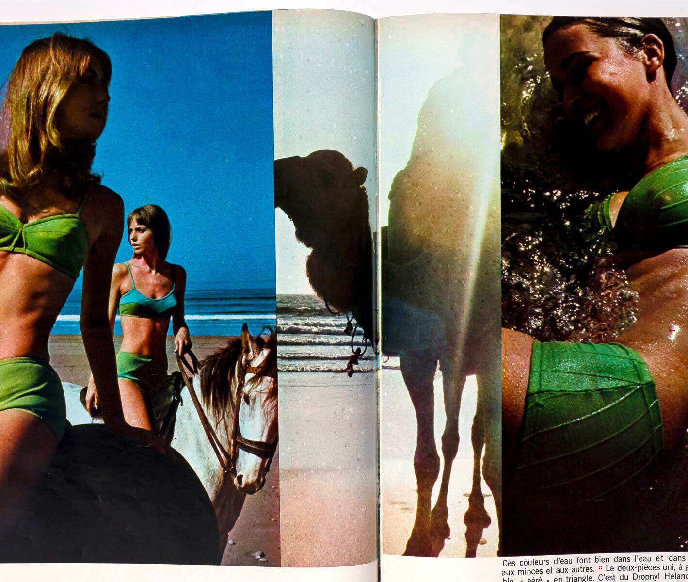 Swimwear MICHELE MERCIER Morocco SYLVIE VARTAN Tintin ERES French ELLE magazine