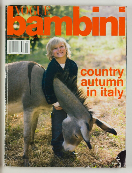 Country Autumn in Italy DONKEY ~ Vogue Bambani 2005 Oct ITALIA children fashion