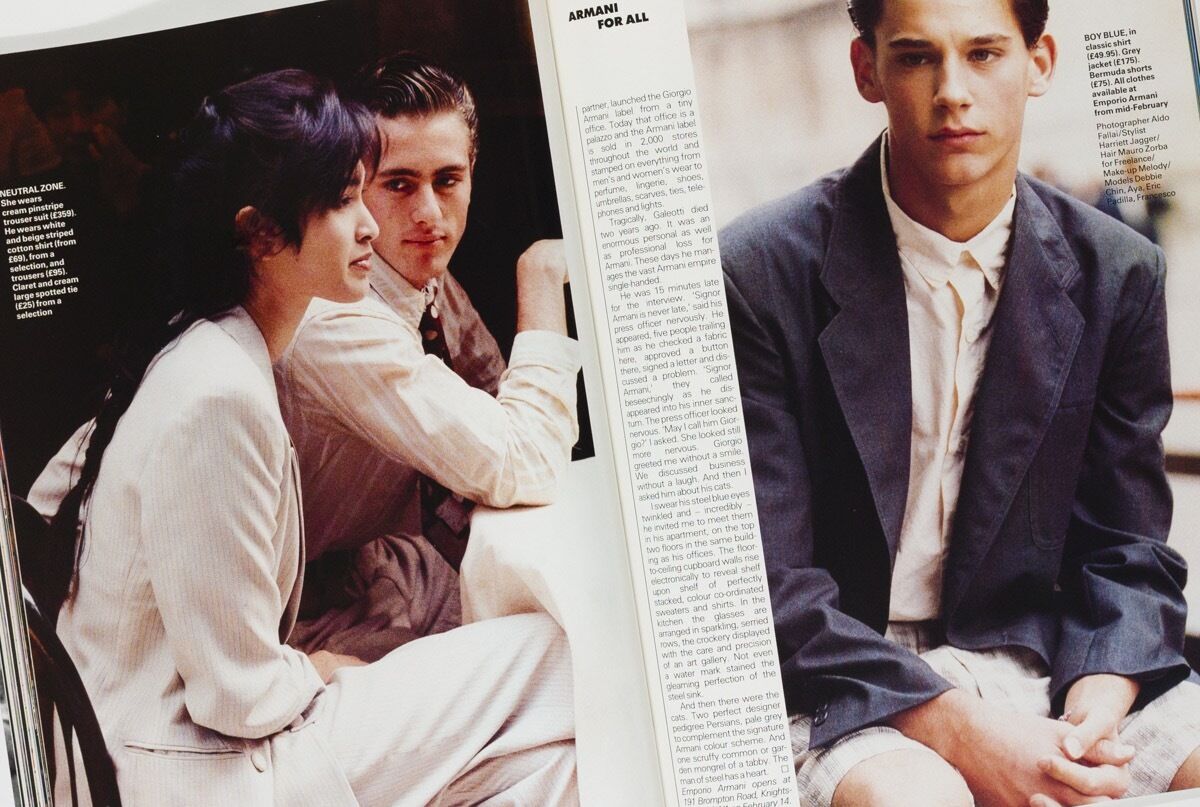 Yasmin Le Bon DEREK JARMAN Timothy O'Grady GALLIANO Nigel Preston ELLE Feb 1989