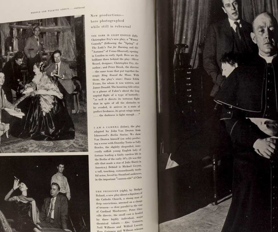 Nina de Voogt HEPWORTH Givenchy BALENCIAGA Rene Gruau BACALL Vogue April 1954 UK