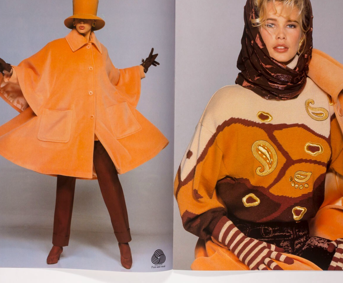 Claudia Schiffer ESCADA Fall 1990 LOOKBOOK catalogue YASMEEN GHAURI Gail Elliott