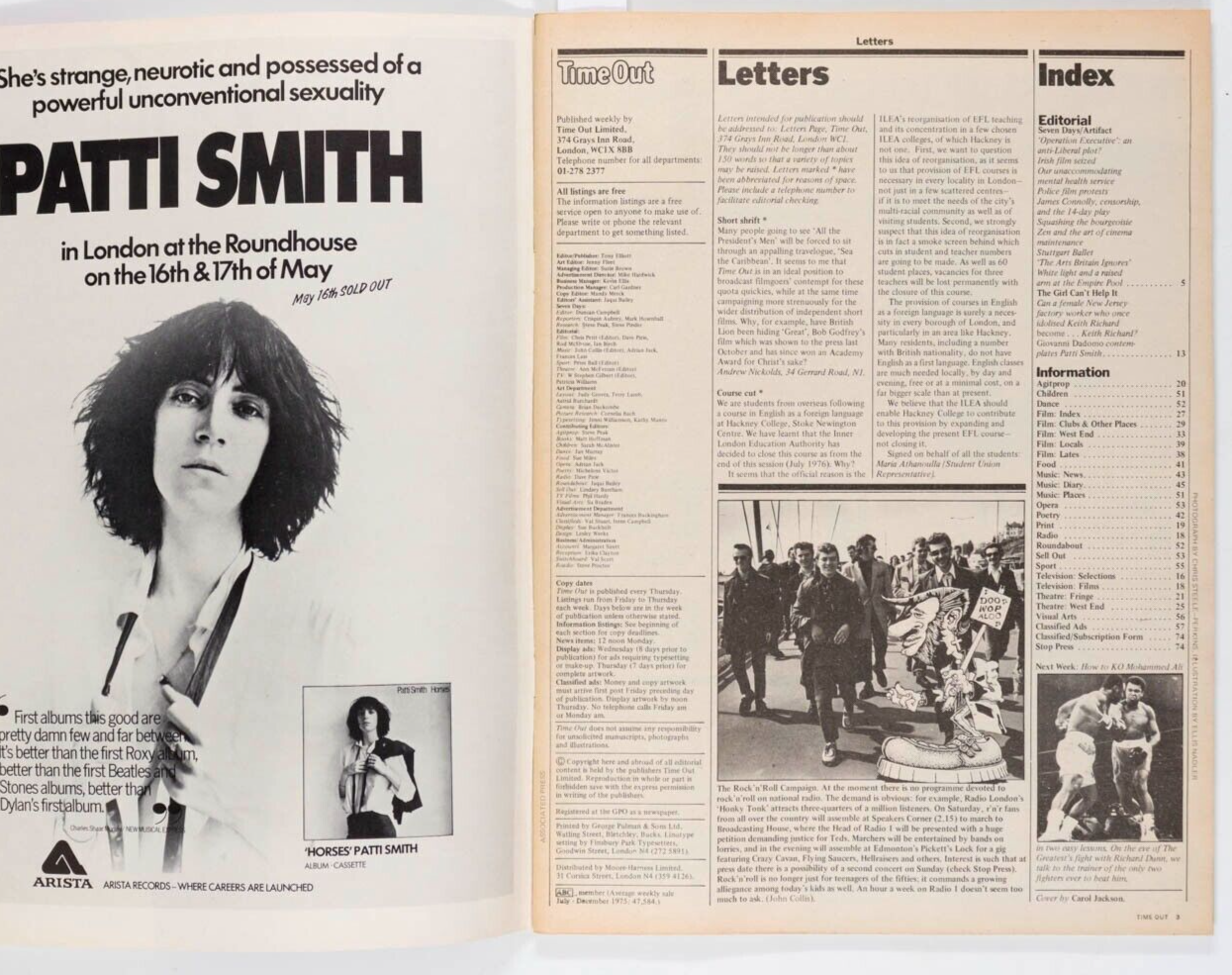 Patti Smith DAVID BOWIE Wembly CHRIS STEELE-PERKINS Teddie Boys TIME OUT London