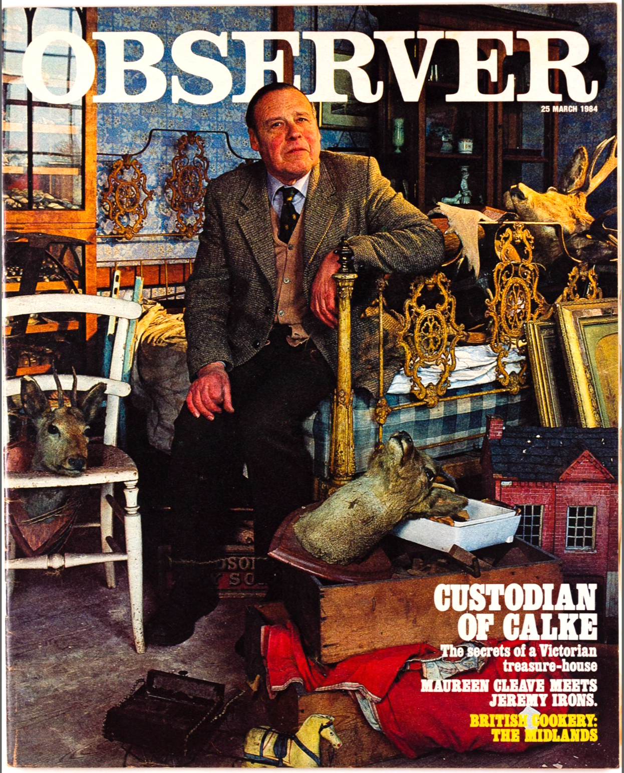 Calke Abbey JEREMY IRONS Tom Waits  OBSERVER magazine March 1984  Gerry Anderson