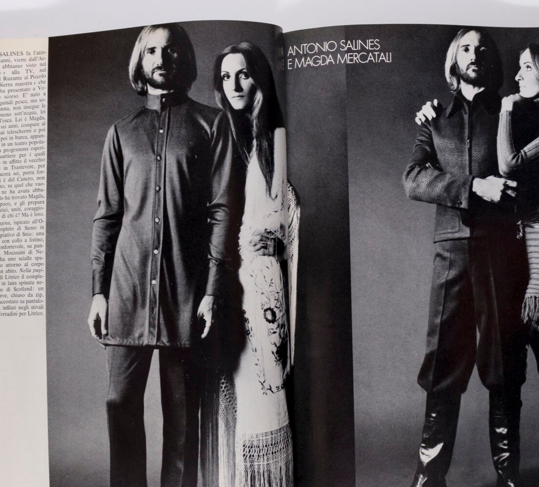 Helmut Berger ANTONY PRICE Marisa L'UOMO VOGUE October 1970 no 8 ANDREA CASCELLA