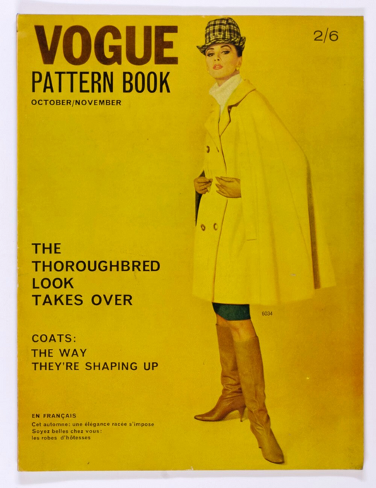 Coats BRIDALWEAR Cape VOGUE PATTERN BOOK magazine Fall October November 1963 vtg