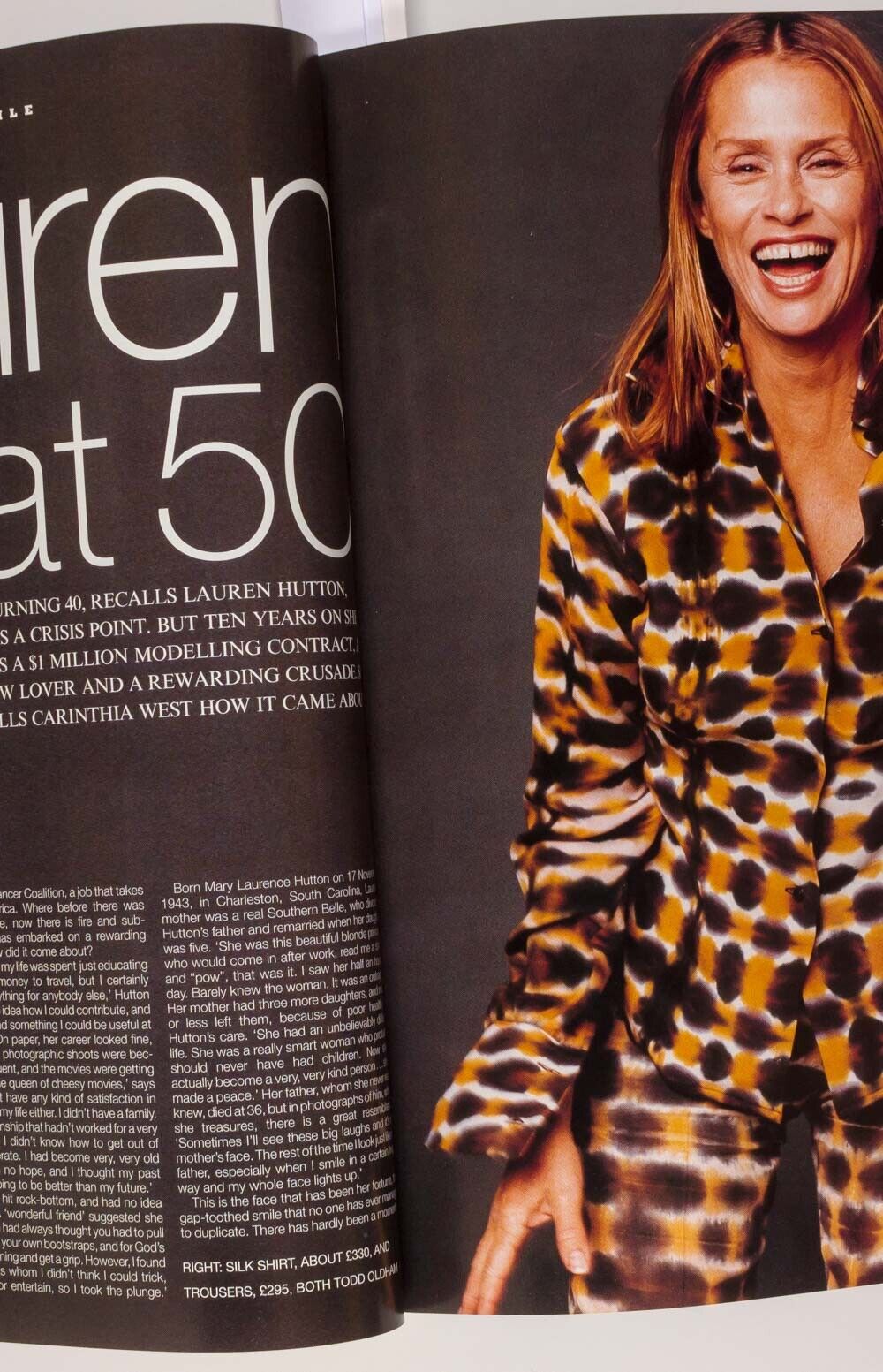 YASMIN LE BON Lauren Hutton HELENA CHRISTENSEN Rosemary Ferguson MARIE CLAIRE UK