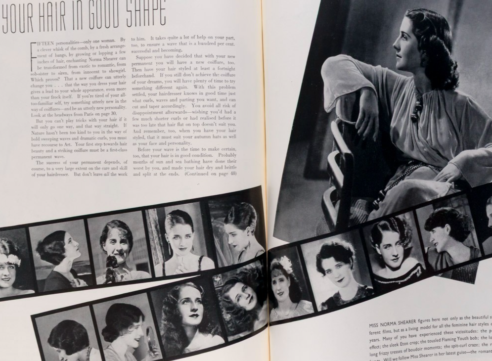 NORMA SHEARER Artur Ernesto Teixeira Barbosa VOGUE BEAUTY BOOK August 1936 vtg