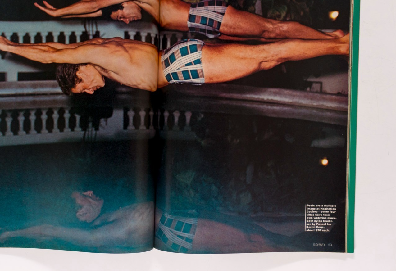 ALBERTO RIZZO Haiti SWIMWEAR Summer Fashion US GQ magazine May 1976 Shorts VTG