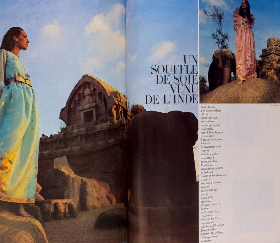 VERUSCHKA Africa RUBARTELLI Jeanloup Sieff COURREGES India PARIS VOGUE July 1968