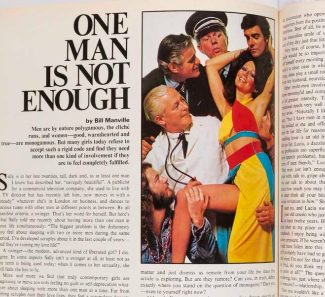 BIBA Bianca Jagger JAY JOHNSON Alan Bates COSMOPOLITAN magazine September 1972