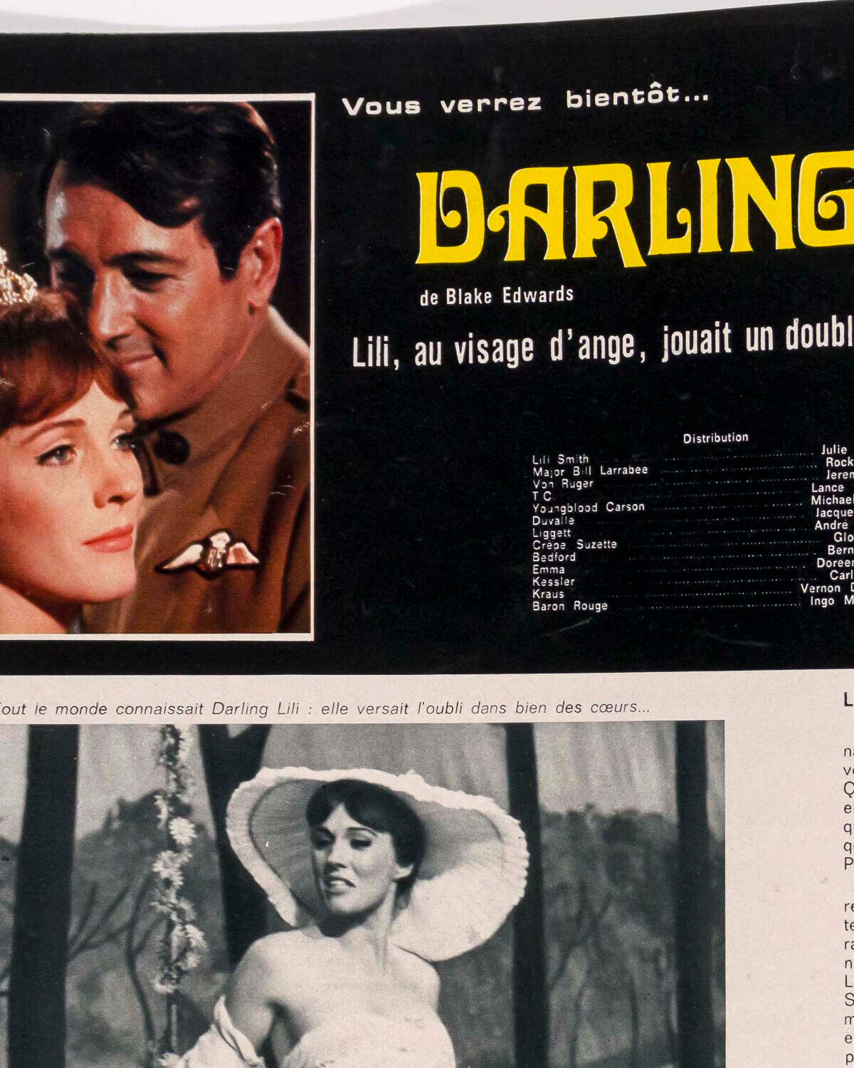 SHARON TATE Julie Andrews CLAUDIA CARDINALE Chanel CARY GRANT Cinemonde magazine