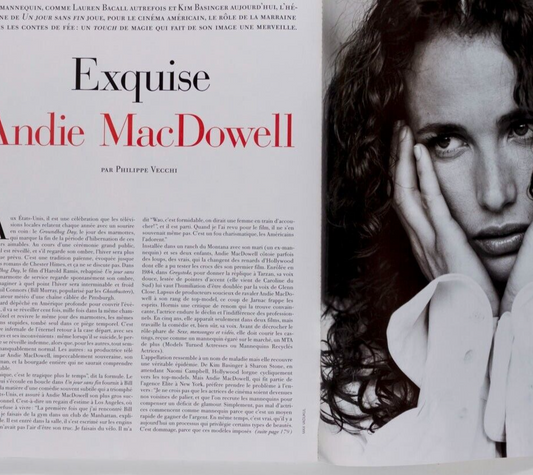 Andie MacDowell LOUISE BOURGEOIS Bridget Hall NAOMI CAMPBELL Japan PARIS VOGUE