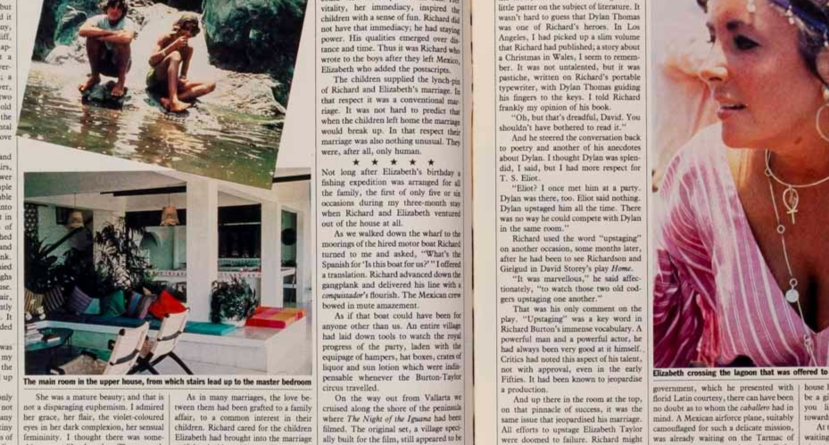 Elizabeth Taylor RICHARD BURTON Issey Miyake SUNDAY TIMES magazine January 1965