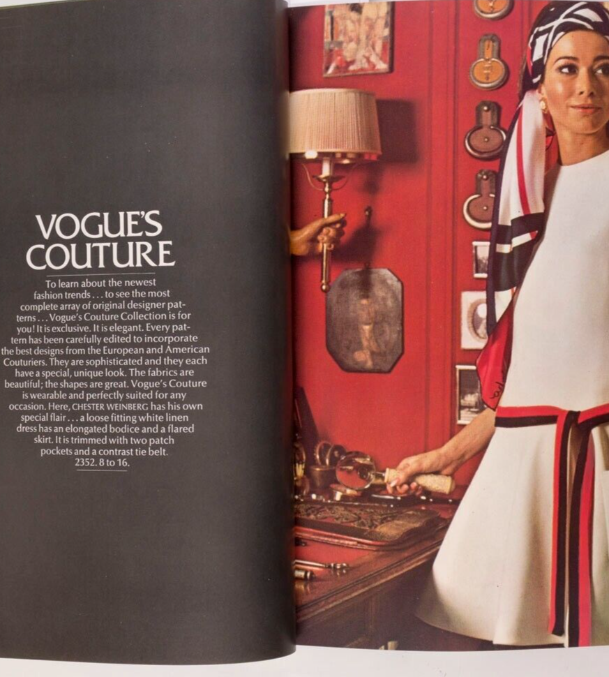 Marisa Berenson ANTONIO LOPEZ Couture SEAMING Kaftan VOGUE magazine Pattern book