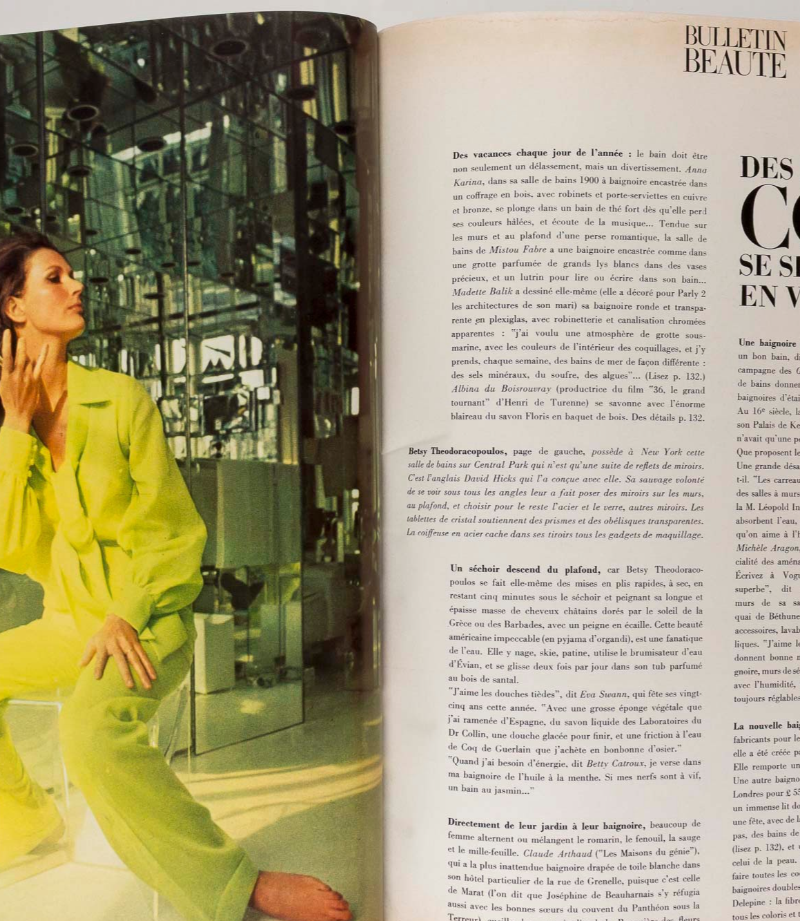 TALITHA GETTY Guy Bourdin JEANLOUP SIEFF Beauty PARIS VOGUE magazine April 1970